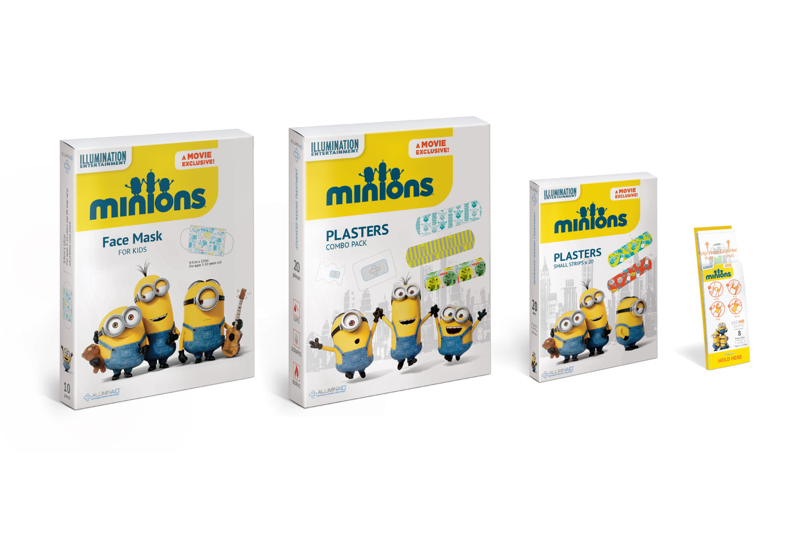 Minions Movie Packaging Design Plaster Face Mask