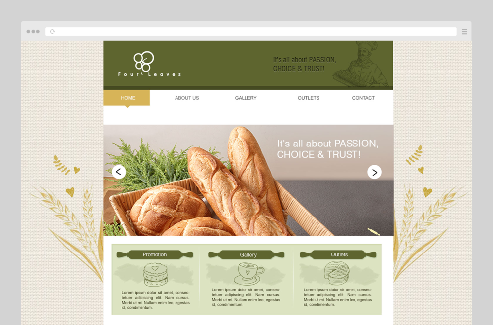 Bakery Website Design - Rei Law Design