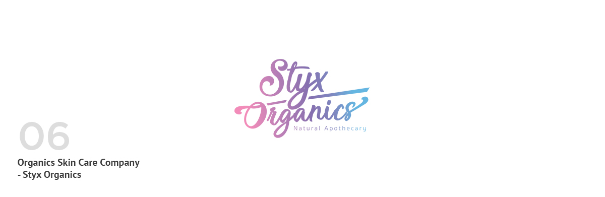 skin care beauty styx organic logo design branding
