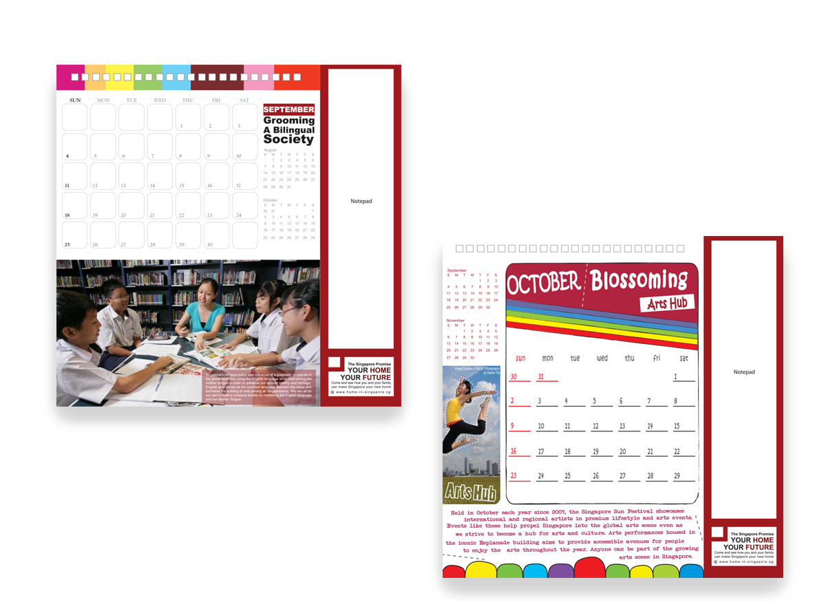 Prime Minister's Office Singapore Calendar Freelance Graphic Design in Singapore 2018
