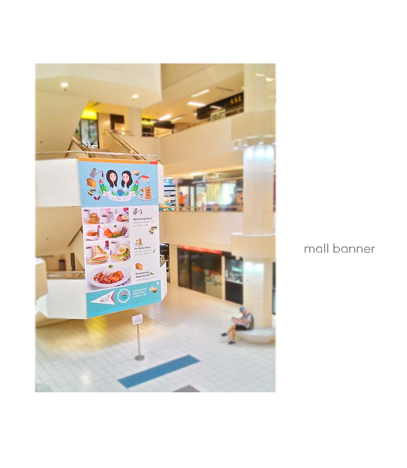 La Teh Cafe Food Mall Banner Design